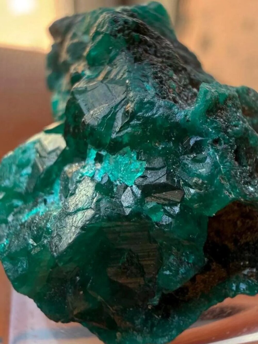 Raw Natural Malachite Crystal Emerald Green Mineral Specimen Collector Decor